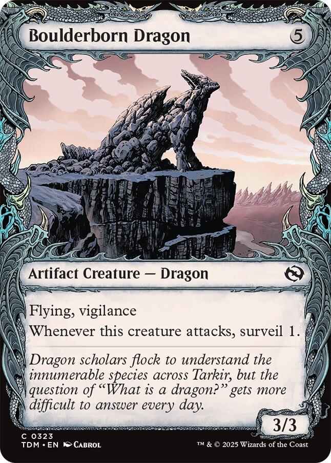 Boulderborn Dragon (Showcase) 323 card from Tarkir: Dragonstorm