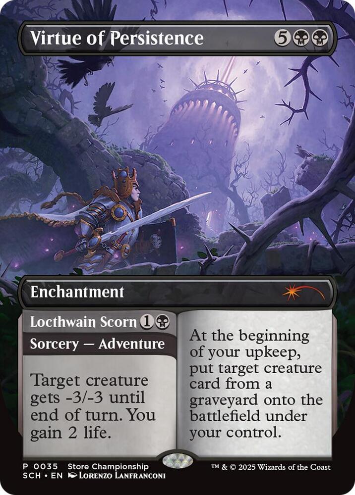 Virtue of Persistence 35 card from Game Day & Store Championship Promos