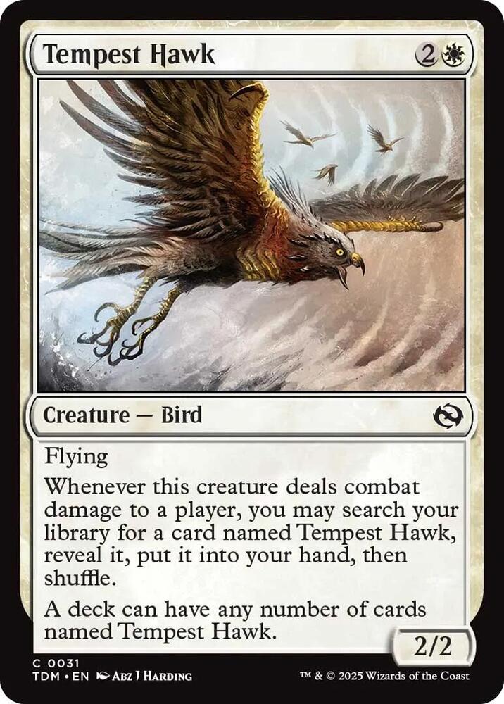 Tempest Hawk 31 card from Tarkir: Dragonstorm