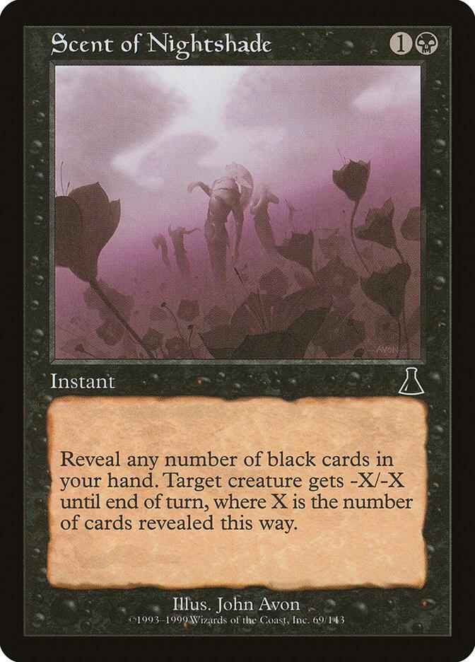 Scent of Nightshade 69 card from Urza's Destiny