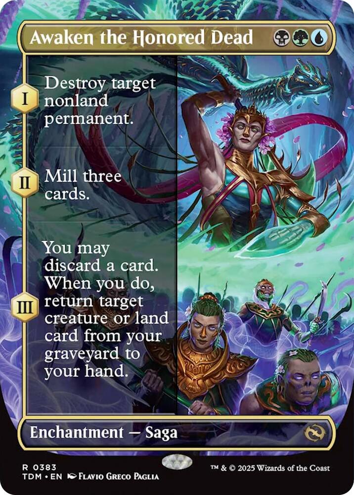 Awaken the Honored Dead (Borderless) 383 card from Tarkir: Dragonstorm