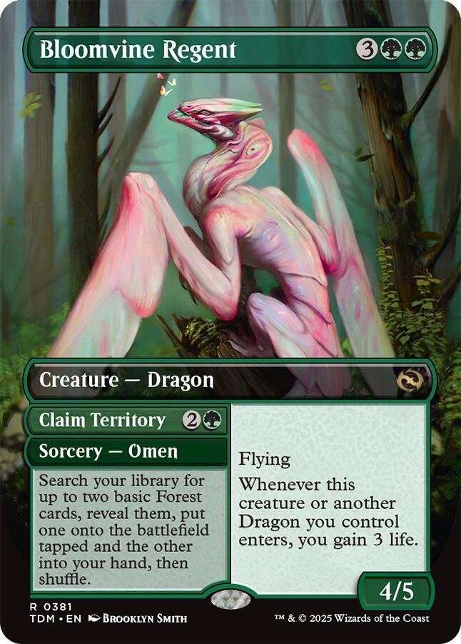 Bloomvine Regent (Borderless) 381 card from Tarkir: Dragonstorm