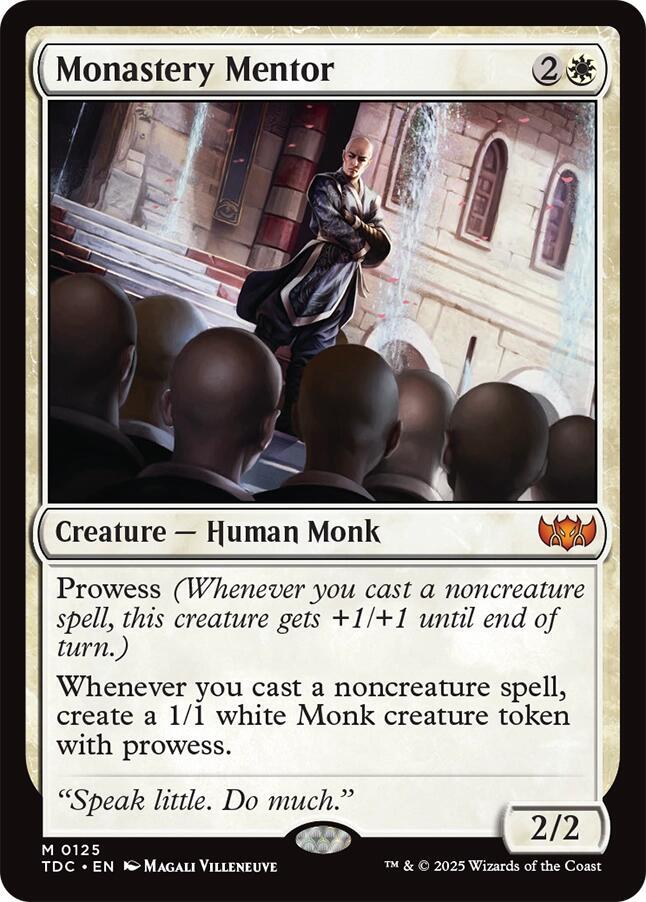 Monastery Mentor 125 card from Commander: Tarkir: Dragonstorm
