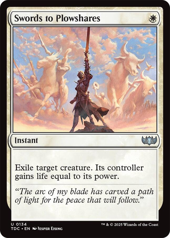 Swords to Plowshares 134 card from Commander: Tarkir: Dragonstorm