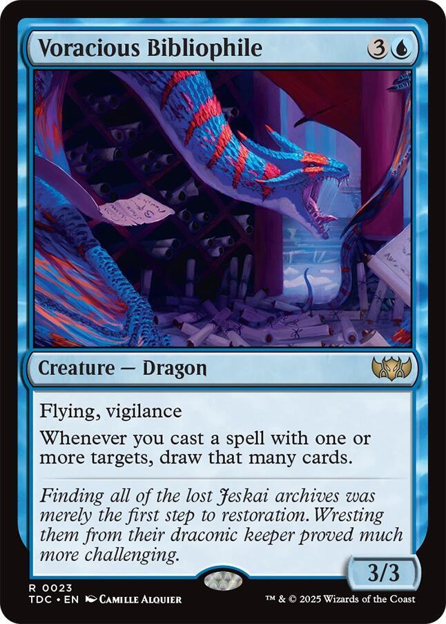 Voracious Bibliophile 23 card from Commander: Tarkir: Dragonstorm
