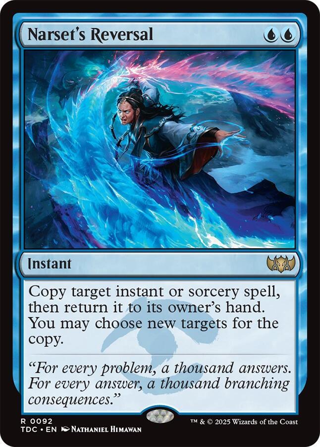 Narset's Reversal 92 card from Commander: Tarkir: Dragonstorm