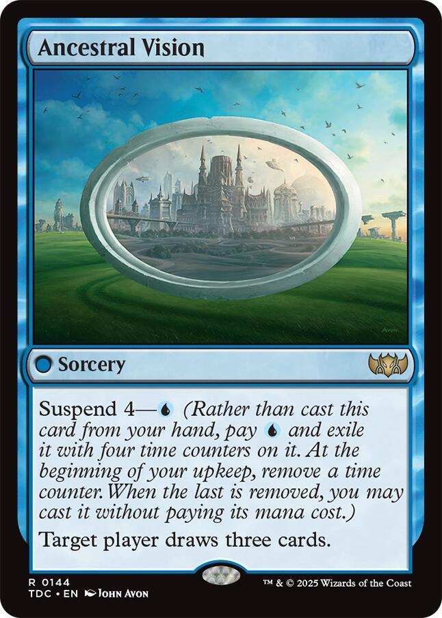 Ancestral Vision 144 card from Commander: Tarkir: Dragonstorm
