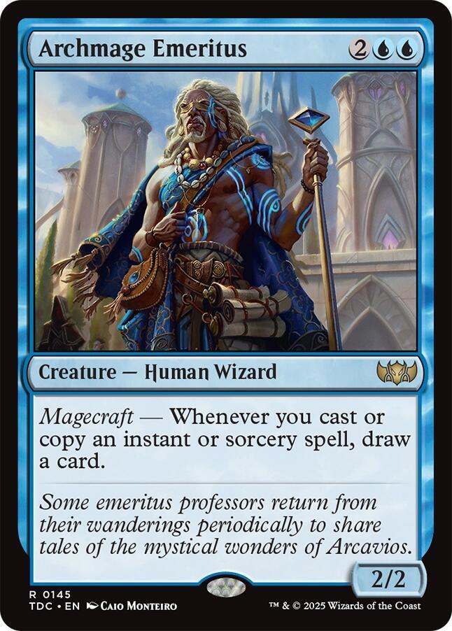 Archmage Emeritus 145 card from Commander: Tarkir: Dragonstorm