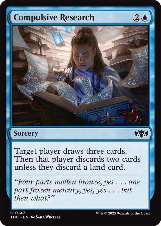 Compulsive Research 147 card from Commander: Tarkir: Dragonstorm