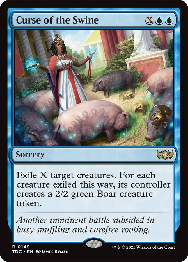 Curse of the Swine 149 card from Commander: Tarkir: Dragonstorm
