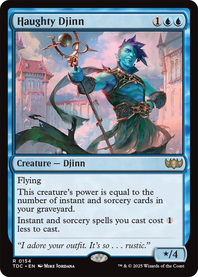 Haughty Djinn 154 card from Commander: Tarkir: Dragonstorm