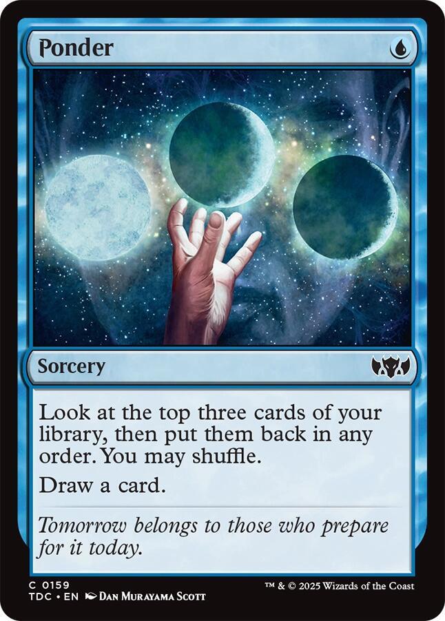 Ponder 159 card from Commander: Tarkir: Dragonstorm
