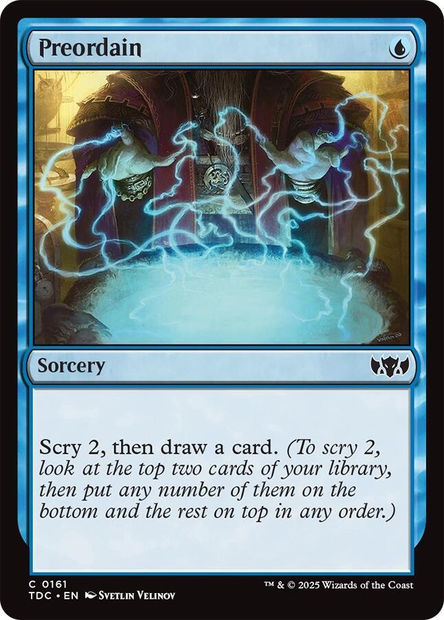 Preordain 161 card from Commander: Tarkir: Dragonstorm