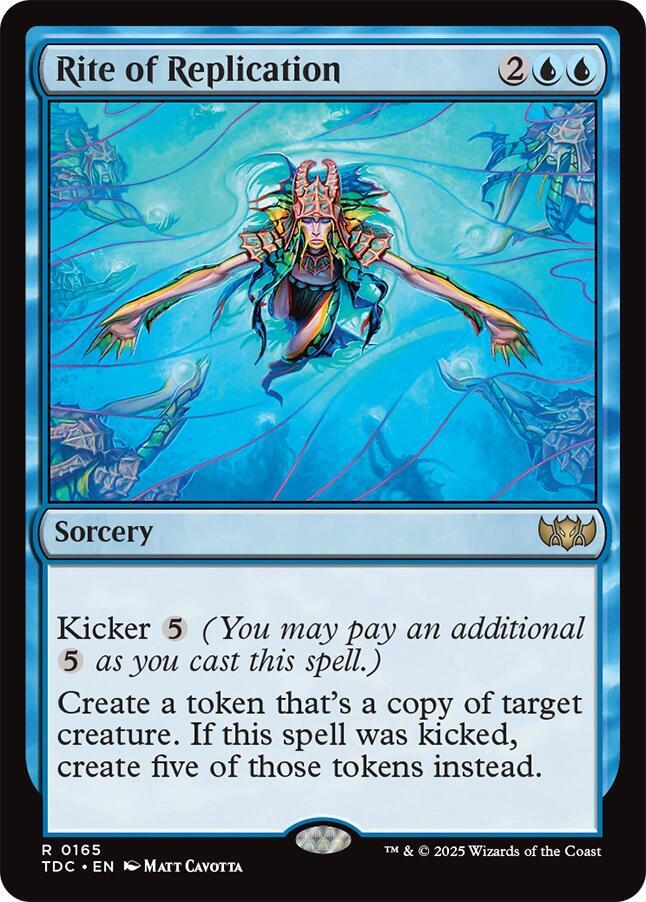 Rite of Replication 165 card from Commander: Tarkir: Dragonstorm