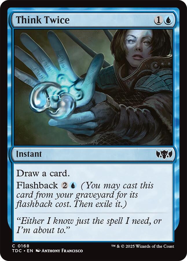 Think Twice 168 card from Commander: Tarkir: Dragonstorm
