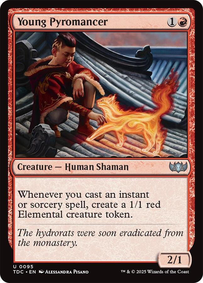 Young Pyromancer 95 card from Commander: Tarkir: Dragonstorm