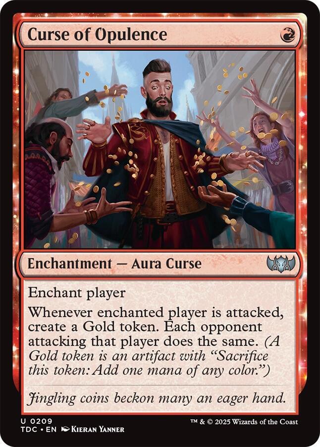 Curse of Opulence 209 card from Commander: Tarkir: Dragonstorm
