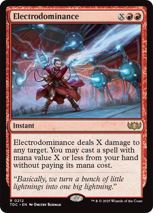Electrodominance 212 card from Commander: Tarkir: Dragonstorm