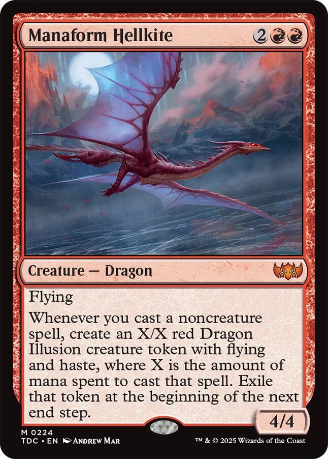 Manaform Hellkite 224 card from Commander: Tarkir: Dragonstorm