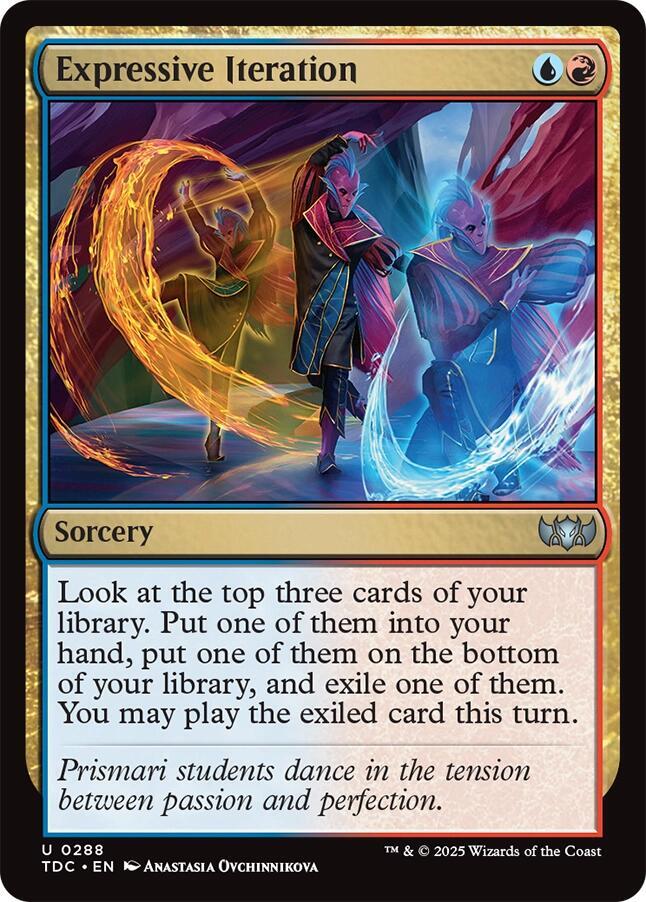 Expressive Iteration 288 card from Commander: Tarkir: Dragonstorm
