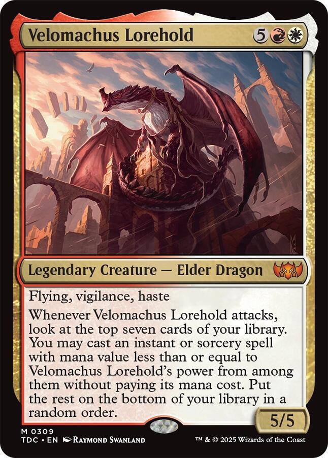 Velomachus Lorehold 309 card from Commander: Tarkir: Dragonstorm