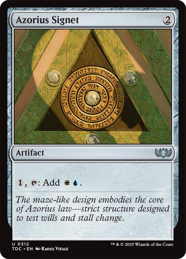 Azorius Signet 312 card from Commander: Tarkir: Dragonstorm