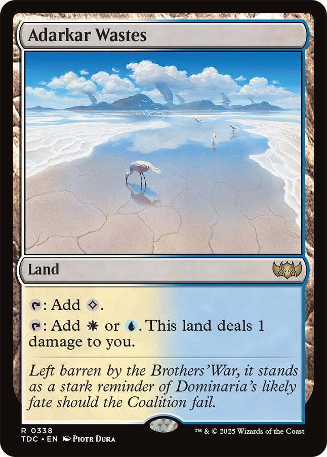 Adarkar Wastes 338 card from Commander: Tarkir: Dragonstorm