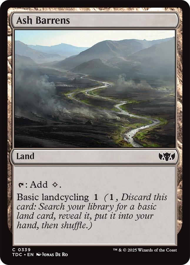 Ash Barrens 339 card from Commander: Tarkir: Dragonstorm
