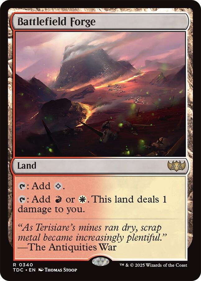 Battlefield Forge 340 card from Commander: Tarkir: Dragonstorm