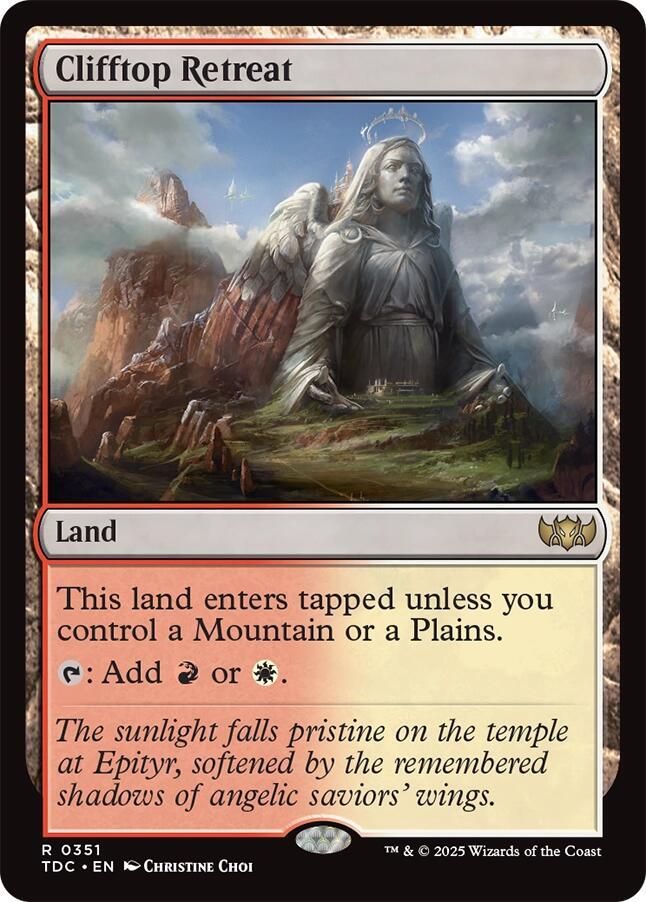 Clifftop Retreat 351 card from Commander: Tarkir: Dragonstorm