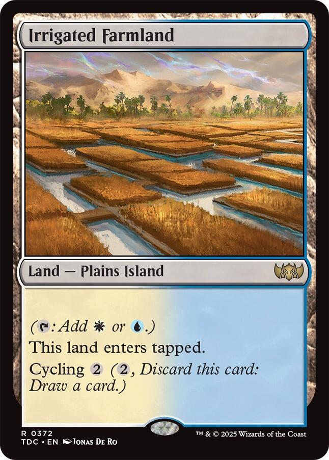 Irrigated Farmland 372 card from Commander: Tarkir: Dragonstorm