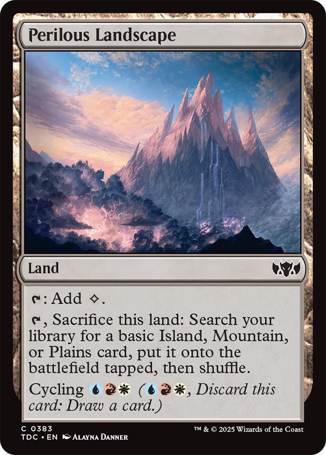 Perilous Landscape 383 card from Commander: Tarkir: Dragonstorm