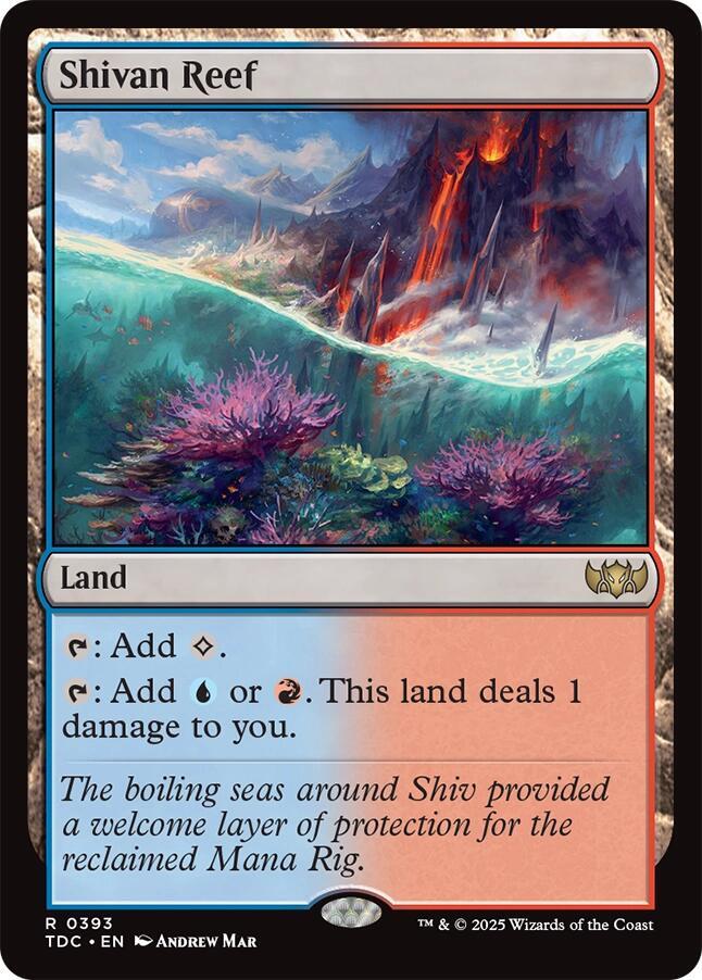 Shivan Reef 393 card from Commander: Tarkir: Dragonstorm