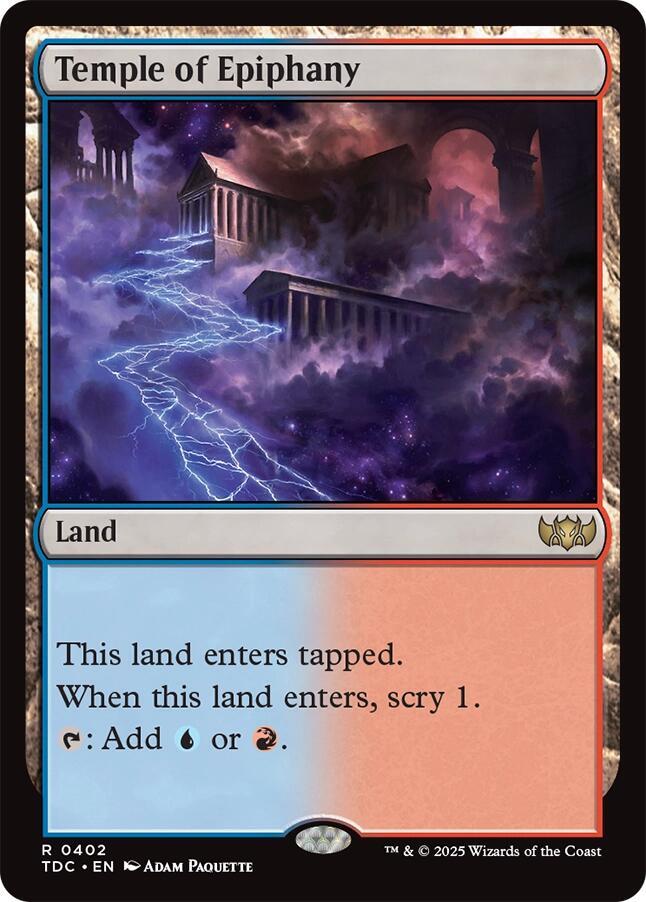 Temple of Epiphany 402 card from Commander: Tarkir: Dragonstorm