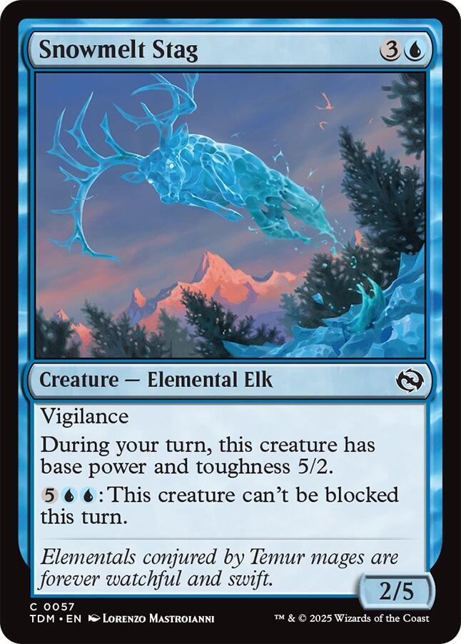 Snowmelt Stag 57 card from Tarkir: Dragonstorm