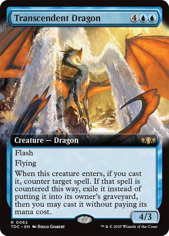 Transcendent Dragon (Extended Art) 62 card from Commander: Tarkir: Dragonstorm