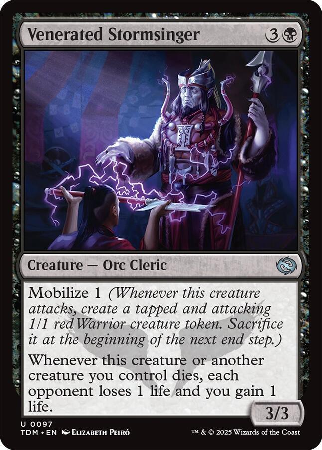 Venerated Stormsinger 97 card from Tarkir: Dragonstorm