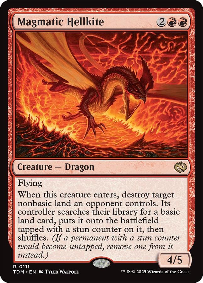 Magmatic Hellkite 111 card from Tarkir: Dragonstorm