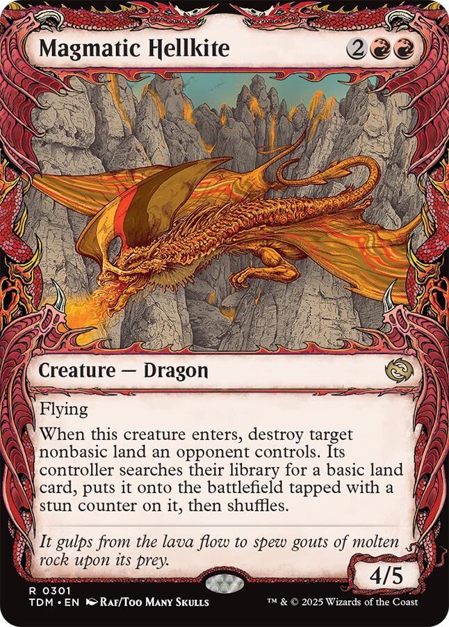 Magmatic Hellkite (Showcase) 301 card from Tarkir: Dragonstorm
