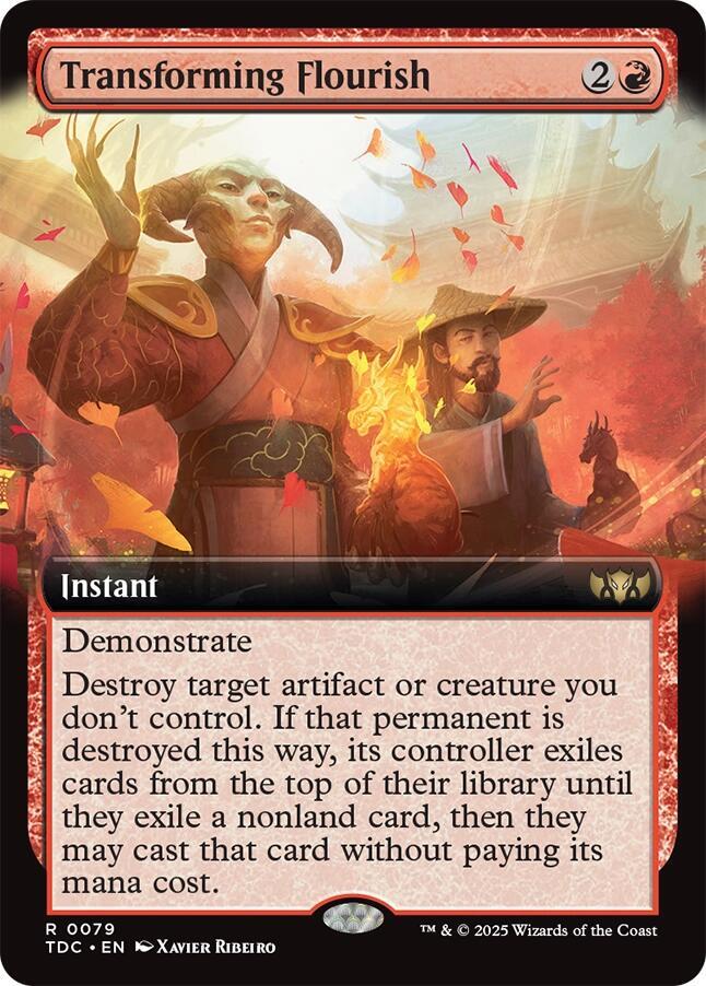 Transforming Flourish (Extended Art) 79 card from Commander: Tarkir: Dragonstorm