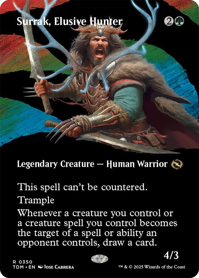 Surrak, Elusive Hunter (Borderless) 350 card from Tarkir: Dragonstorm
