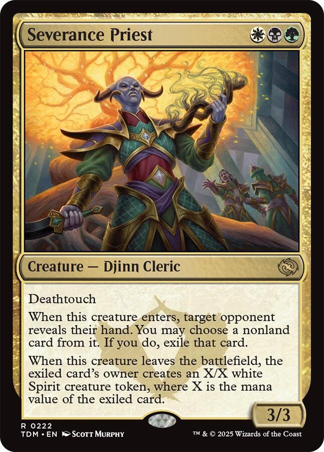Severance Priest 222 card from Tarkir: Dragonstorm