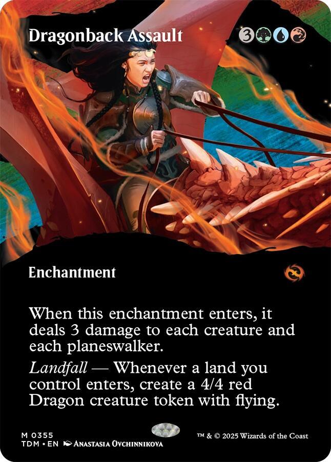 Dragonback Assault (Borderless) 355 card from Tarkir: Dragonstorm