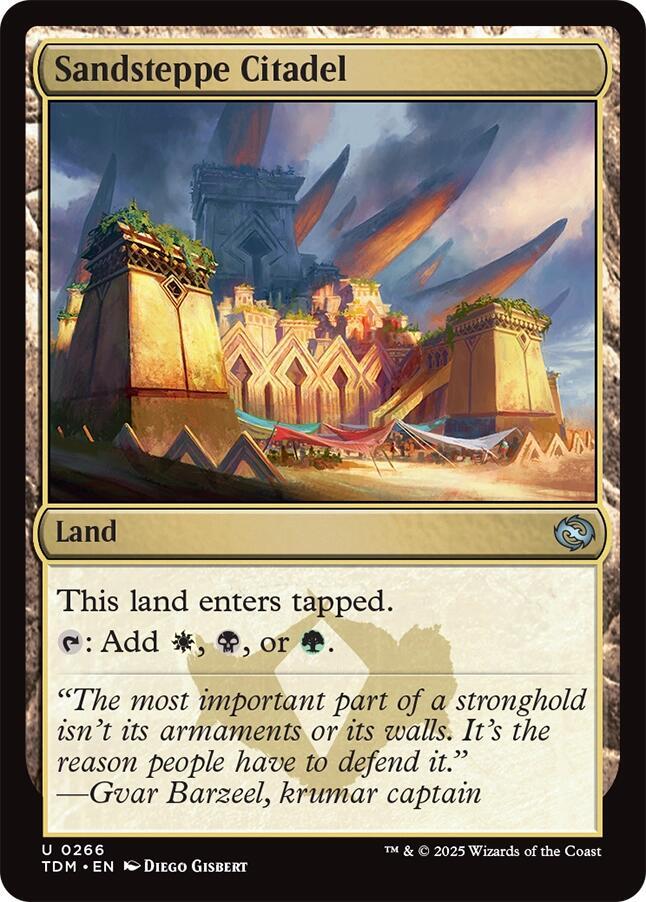 Sandsteppe Citadel 266 card from Tarkir: Dragonstorm