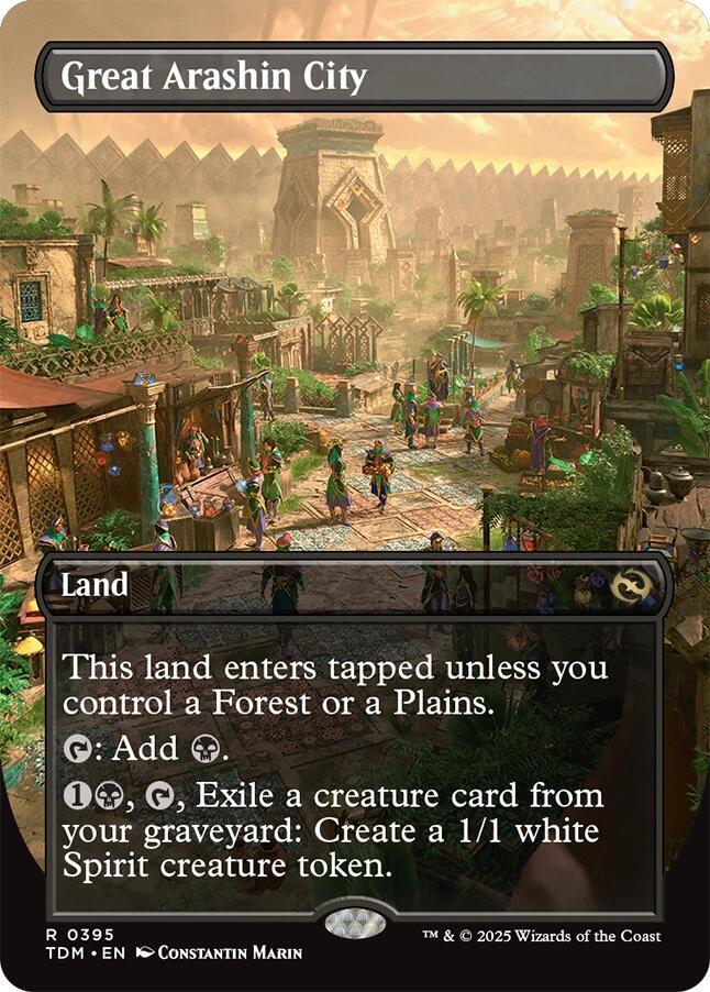 Great Arashin City (Borderless) 395 card from Tarkir: Dragonstorm