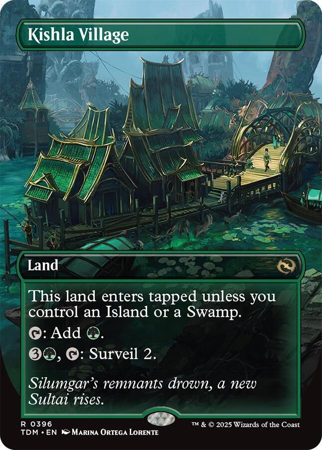 Kishla Village (Borderless) 396 card from Tarkir: Dragonstorm