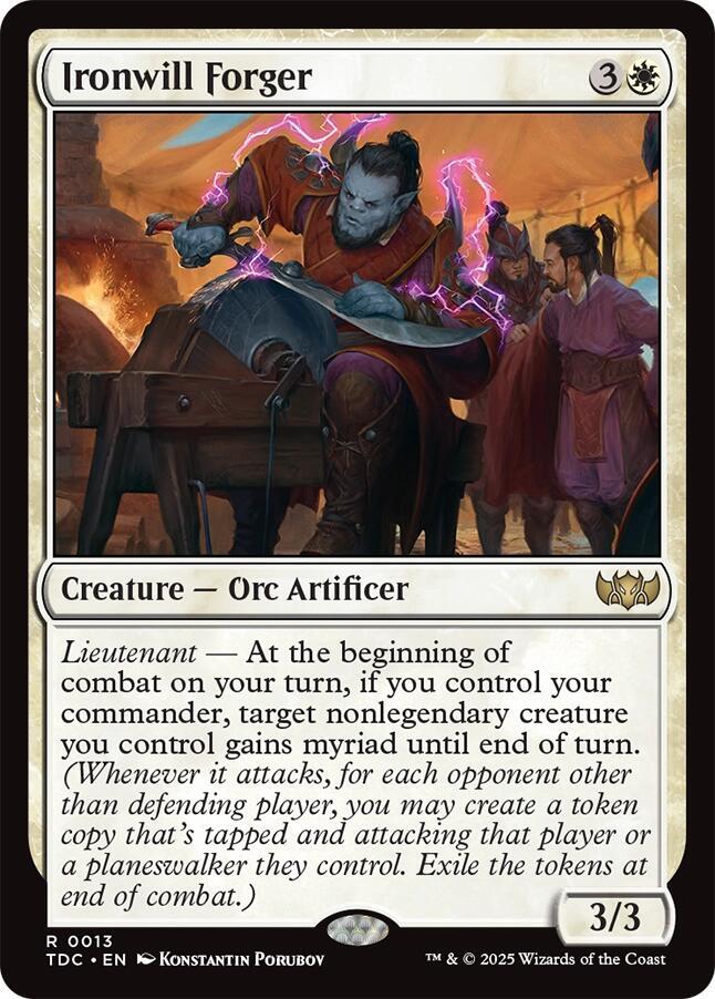 Ironwill Forger 13 card from Commander: Tarkir: Dragonstorm