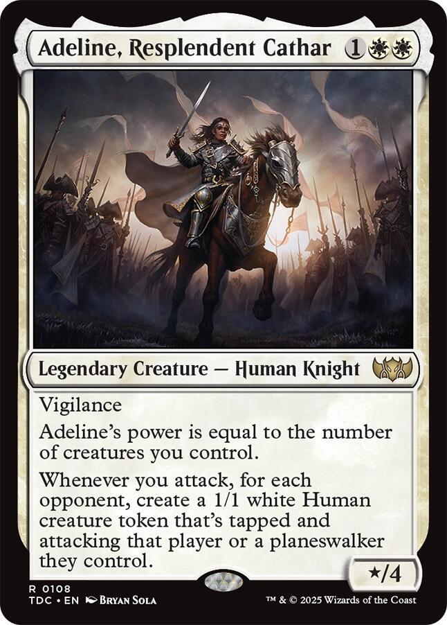 Adeline, Resplendent Cathar 108 card from Commander: Tarkir: Dragonstorm
