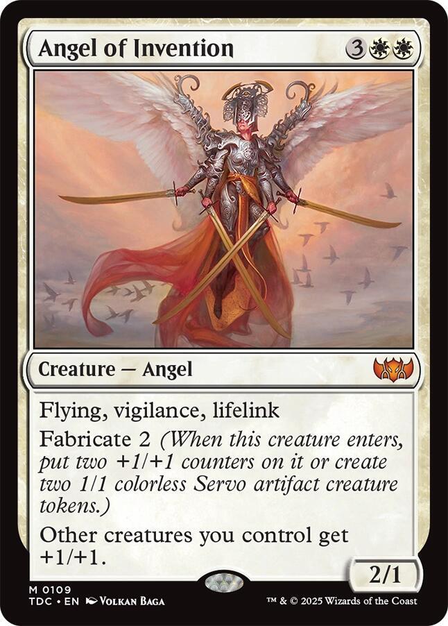 Angel of Invention 109 card from Commander: Tarkir: Dragonstorm