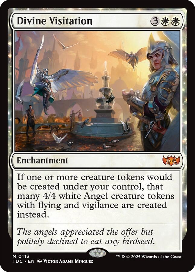 Divine Visitation 113 card from Commander: Tarkir: Dragonstorm